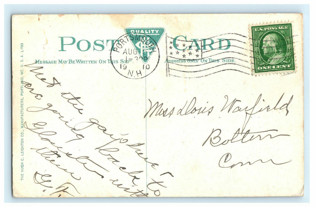 1910 National Block Congress Street, Portsmouth, New Hampshire N.H. Postcard
