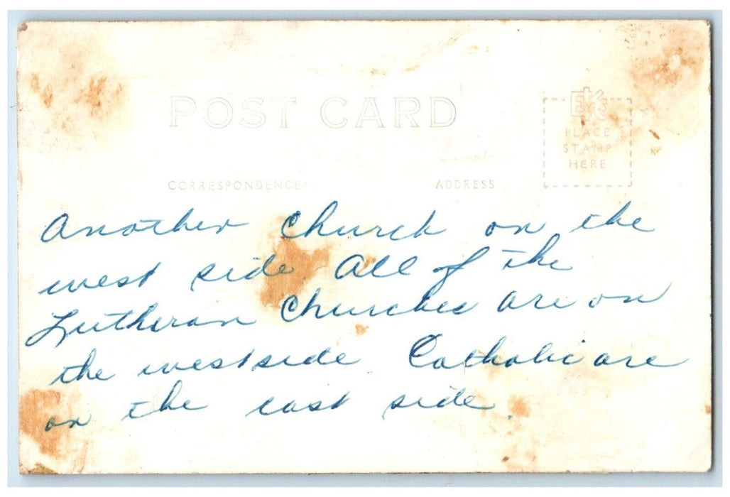 c1940's Trinity Evangelical Church Wisconsin WI RPPC Unposted Photo Postcard