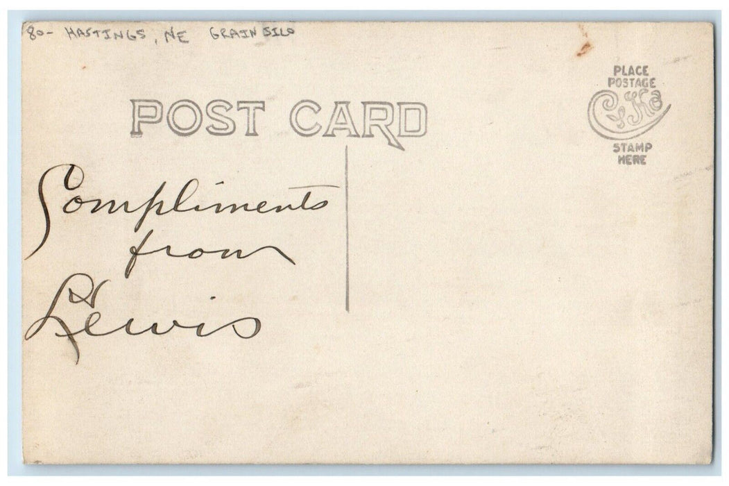 c1910's Equity Manufacturing Co Grain Silo Hastings Nebraska RPPC Photo Postcard