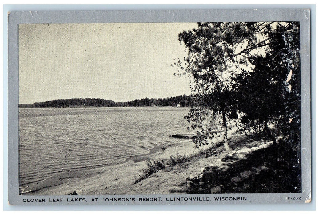c1940's Clover Leaf Lakes at Johnson's Resort Clintonville Wisconsin WI Postcard