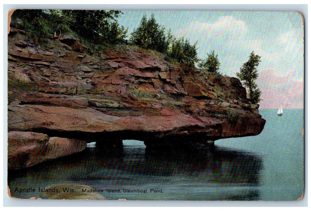 c1910 Madeline Island Steamboat Point Apostle Island Wisconsin WI Postcard