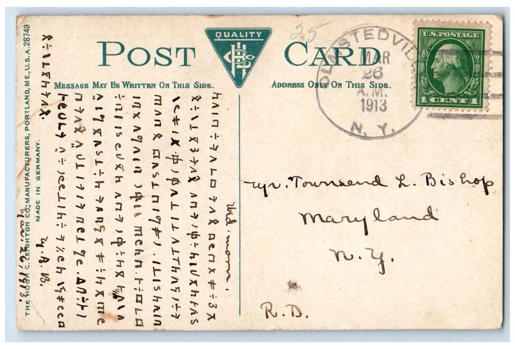 1913 Boat Canoeing, Bear Island Southeast Point Apostle Islands WI Postcard