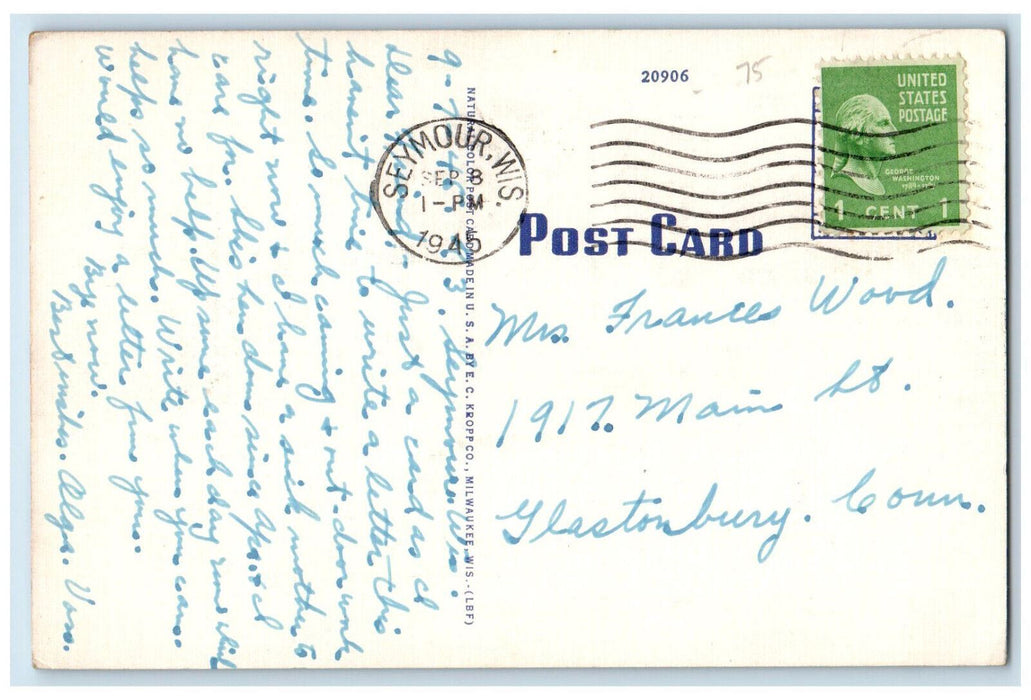 1945 Russell Sage Dormitory Lawrence College Appleton Wisconsin WI Postcard