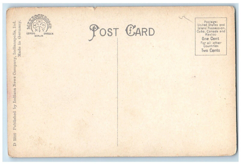 c1910 Illinois Street South Spencer House Hotel Indianapolis Indiana Postcard