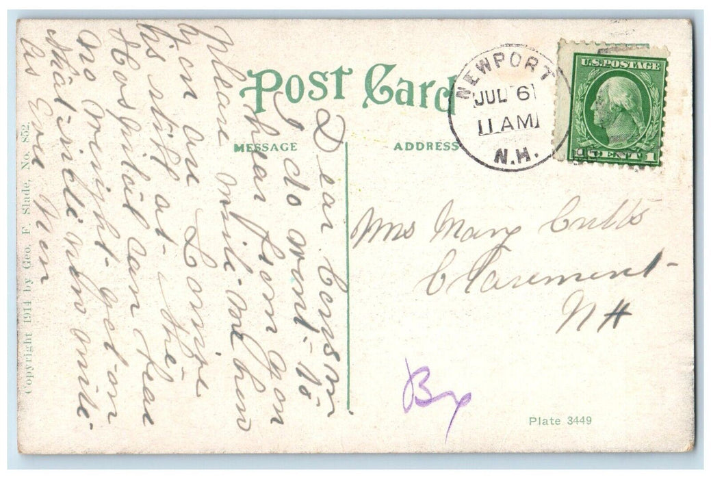 c1910 Lake Sunapee Road Carriage Wagon Lake Sunapee New Hampshire NH Postcard