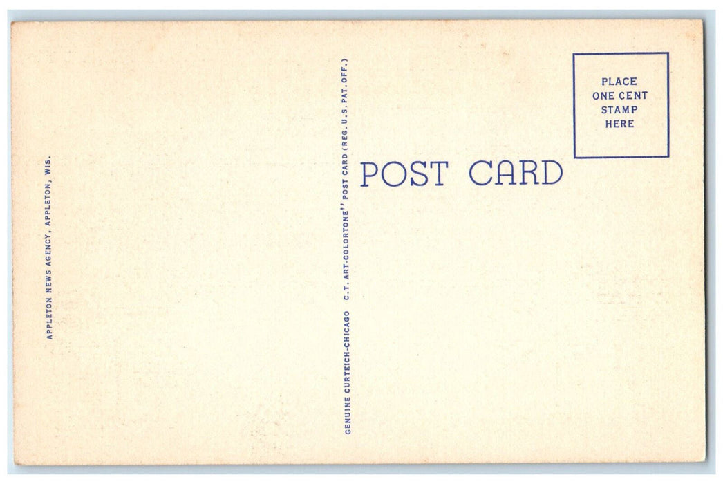 c1950's Russell Sage Dormitory Lawrence College Appleton Wisconsin WI Postcard
