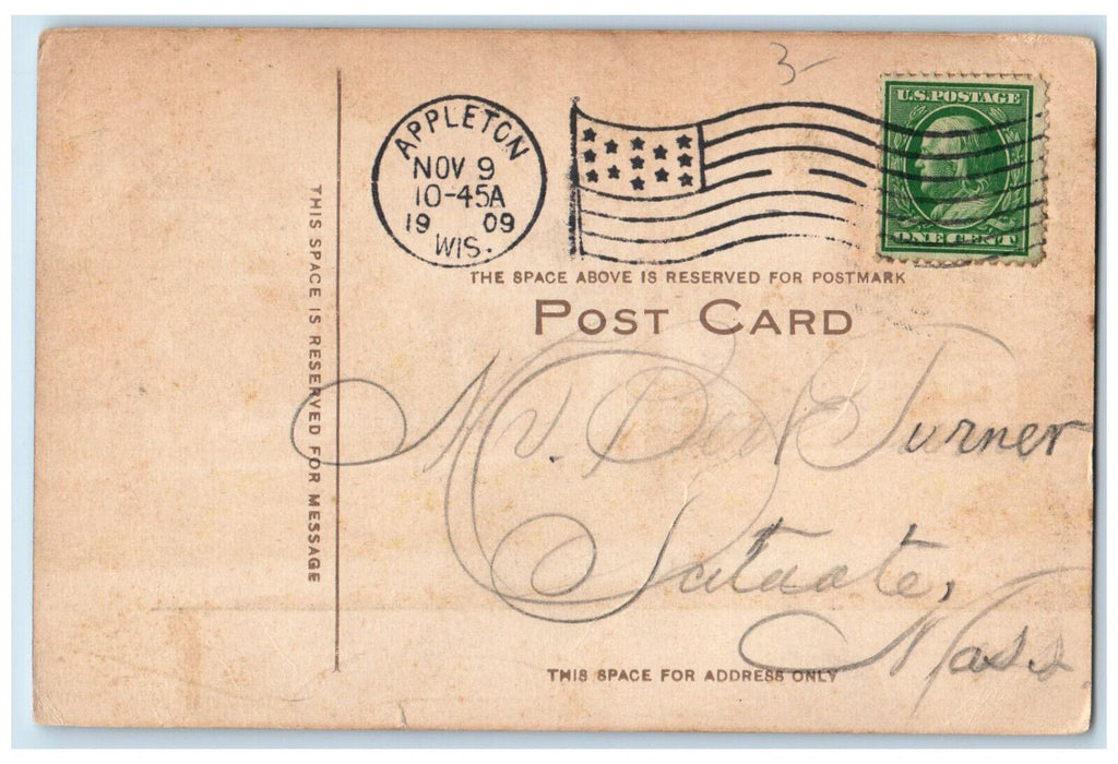 1909 Lawrence University The Campus Appleton Wisconsin WI Antique Postcard