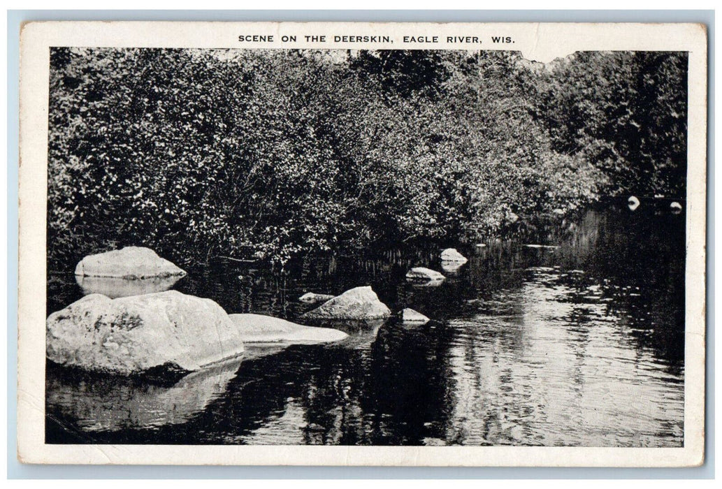 c1950's Scene on the Deerskin Eagle River Wisconsin WI Vintage Postcard