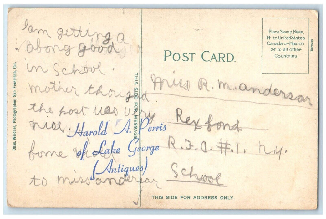c1910 Conflagaration Height Smoke Disaster San Francisco California CA Postcard