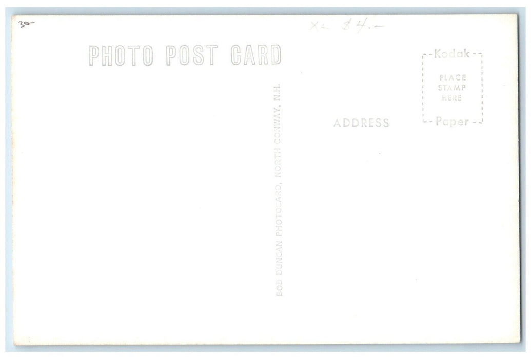 c1950's Railway Station Clock North Conway New Hampshire NH RPPC Photo Postcard