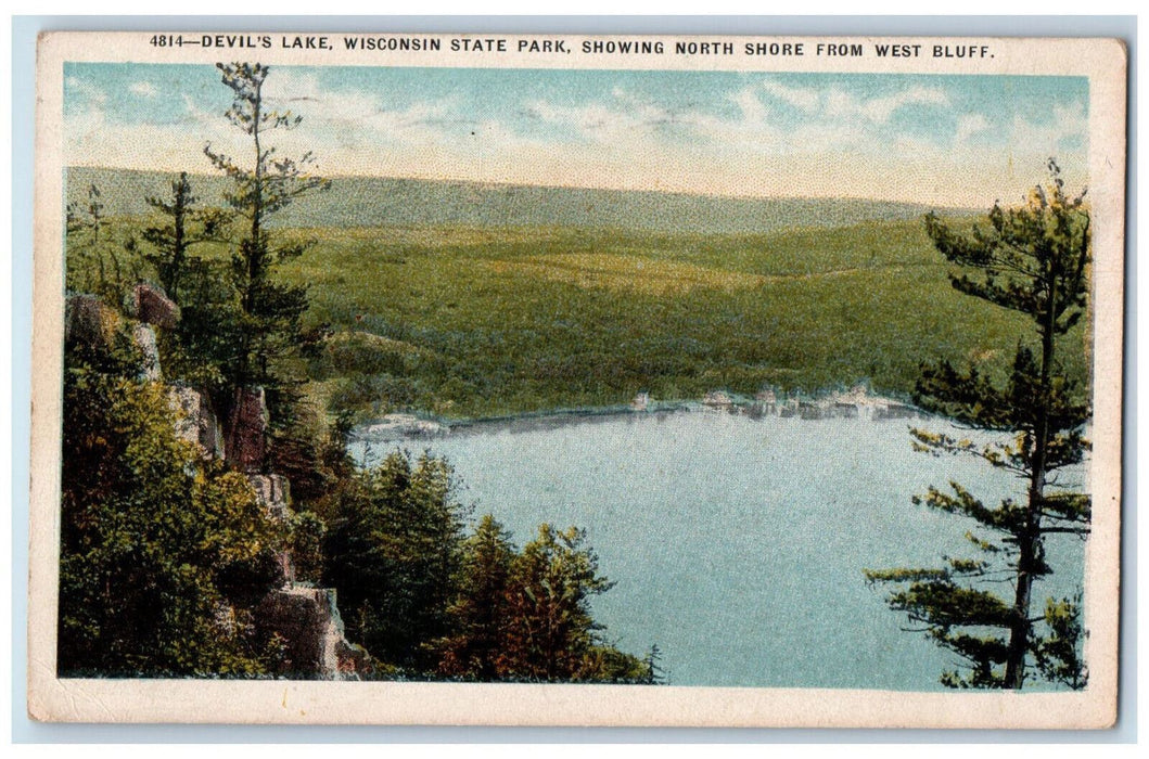 1923 Devil's Lake Wisconsin State Park Baraboo Wisconsin WI Postcard