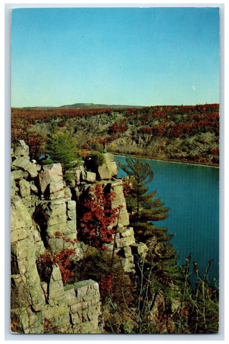 1967 The Ramparts of West Bluff Devil's Lake State Park Wisconsin WI Postcard