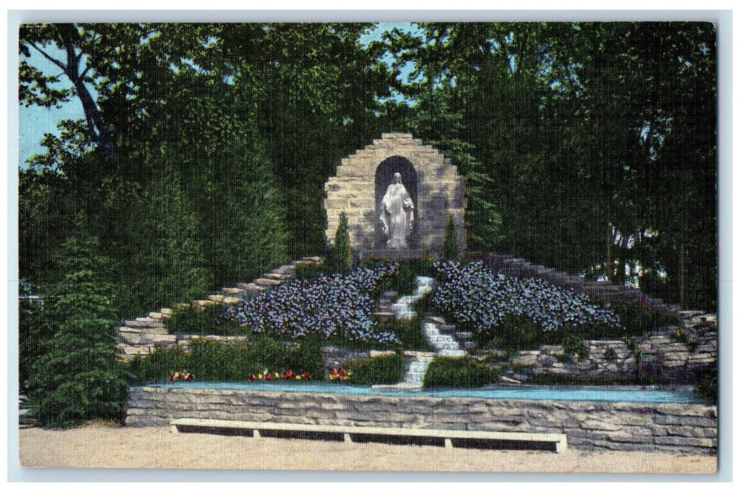 c1950's Shrine of Mother of Divine Grace St. Andrews Church Delavan WI Postcard