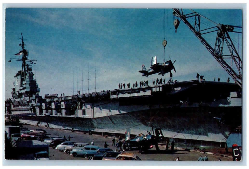 c1960 Loading Planes Naval Operating Base Military Norfolk Virginia VA Postcard