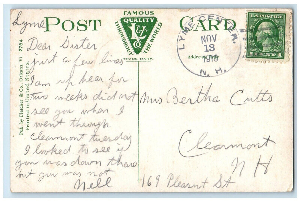 1910 Steamer Lake Lady Lake Steamer Steamship Boat Memphremagog Vermont Postcard