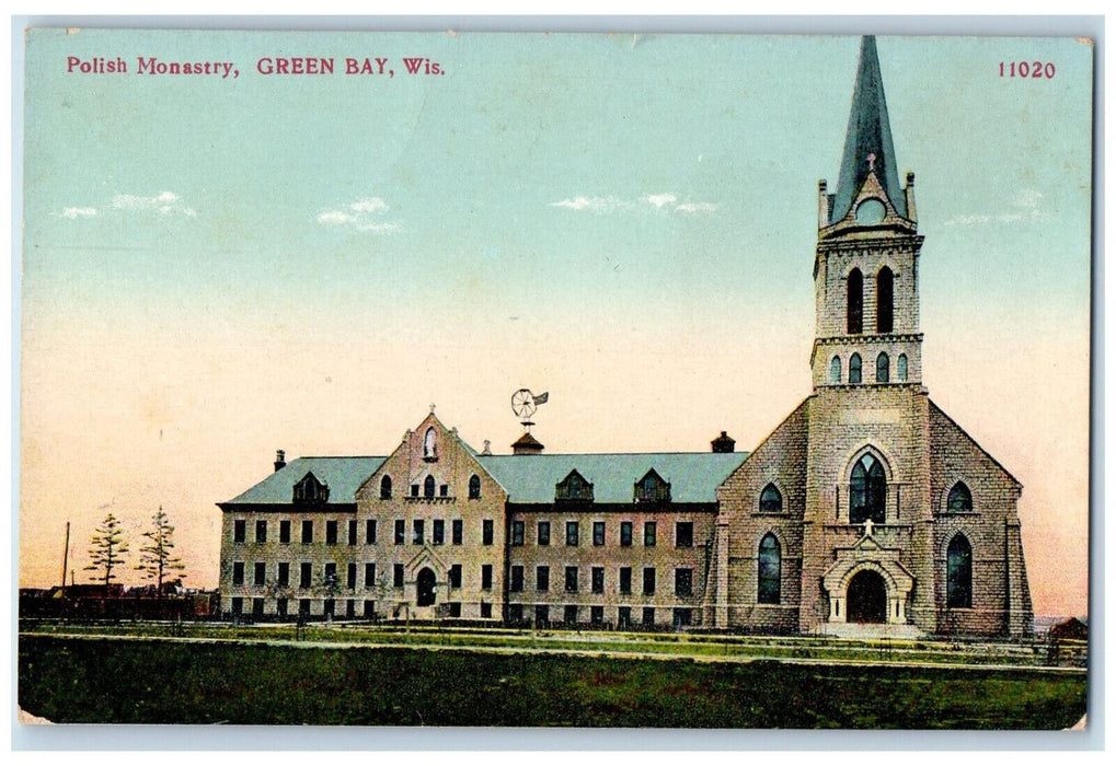 c1910 Polish Monastry Green Bay Wisconsin WI Unposted AC Bosselman Postcard