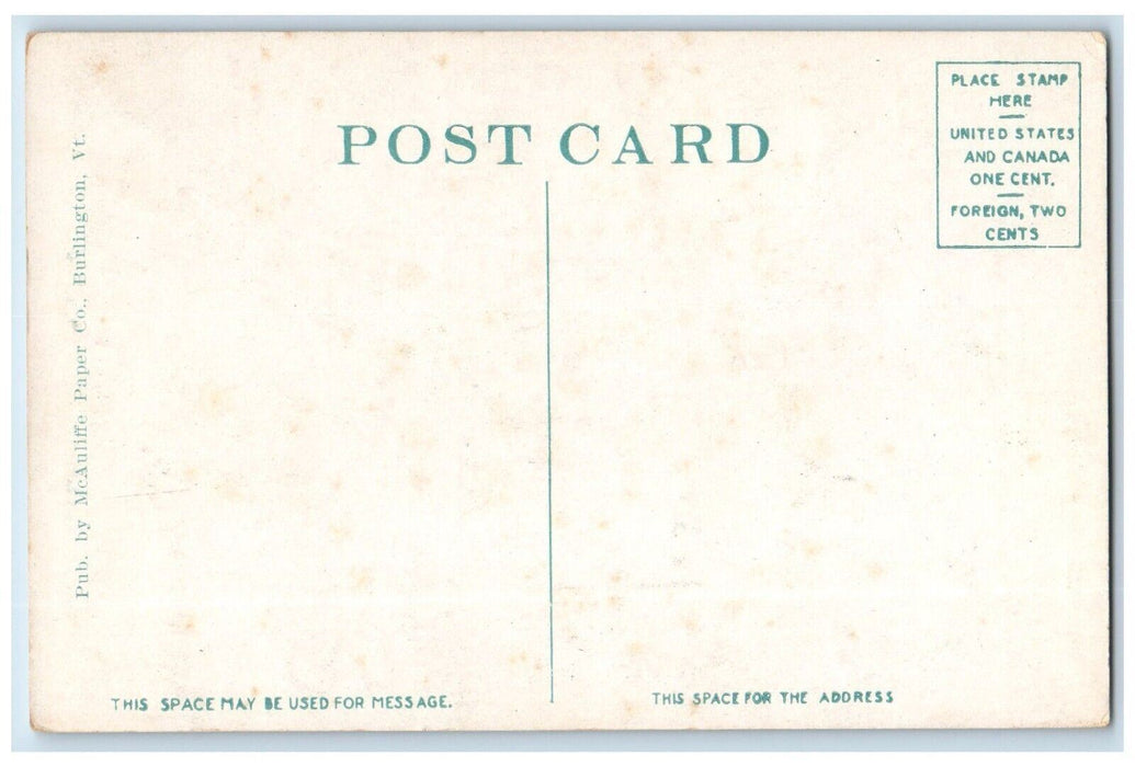 c1920 Van Ness House Street Road Carriage Burlington Vermont VT Vintage Postcard