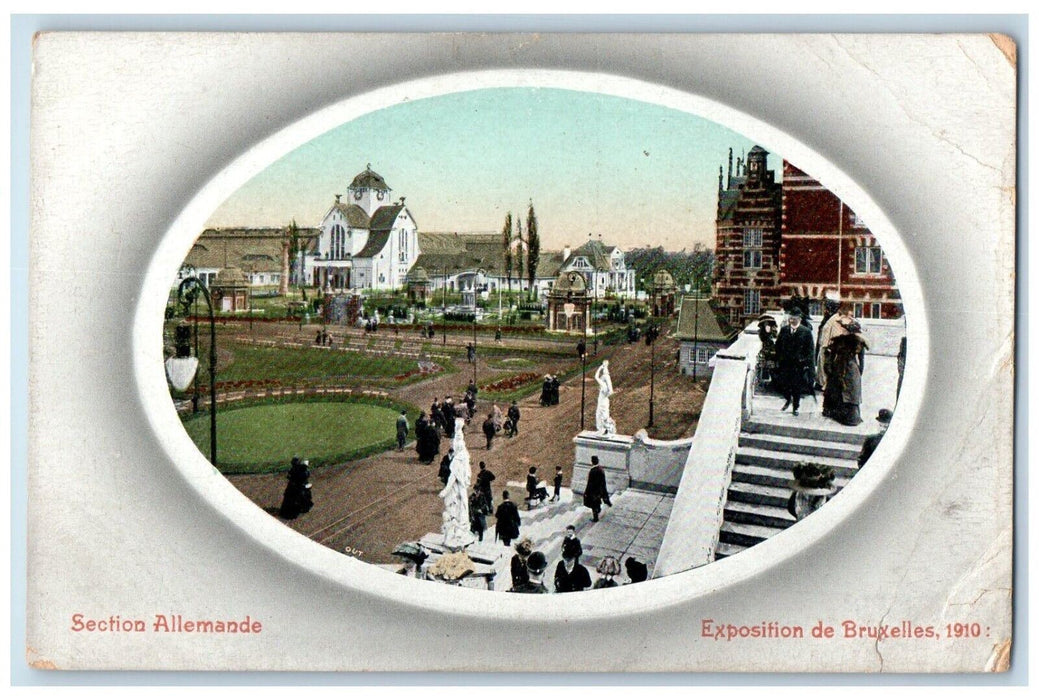 c1910 Section Allemande Exposition De Bruxelles Carte Postale Vintage Postcard