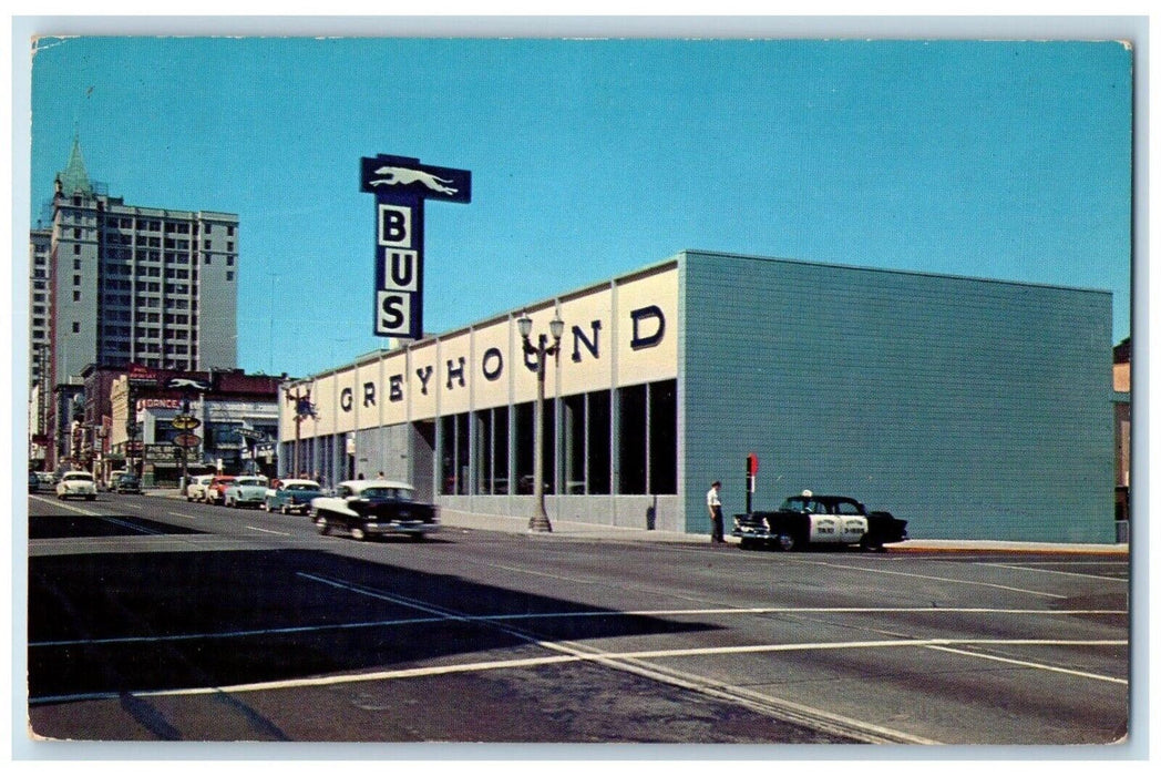c1960 Pacific Avenue Greyhound Million Bus Terminal Tacoma Washington Postcard