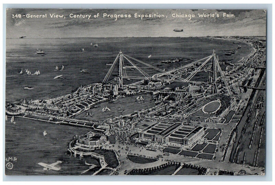 c1910 General View Century Progress Exposition Chicago Worlds Fair IL Postcard