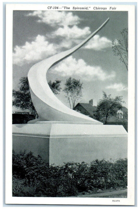 c1920 The Spiramid American Homes Amusement Park Chicago Fair Illinois Postcard