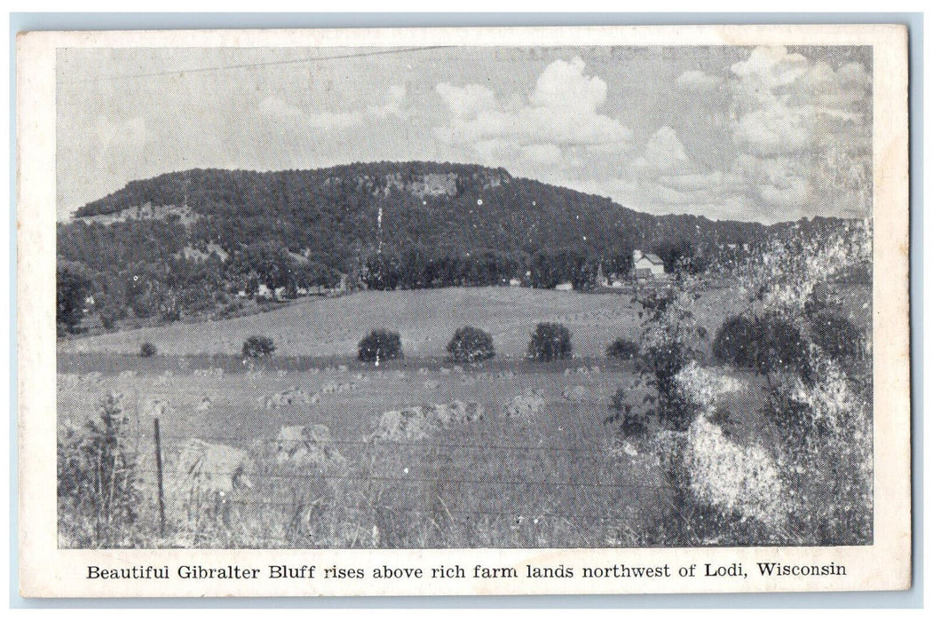 c1940's Beautiful Gibralter Bluff, Rich Farm Lodi Wisconsin WI Postcard