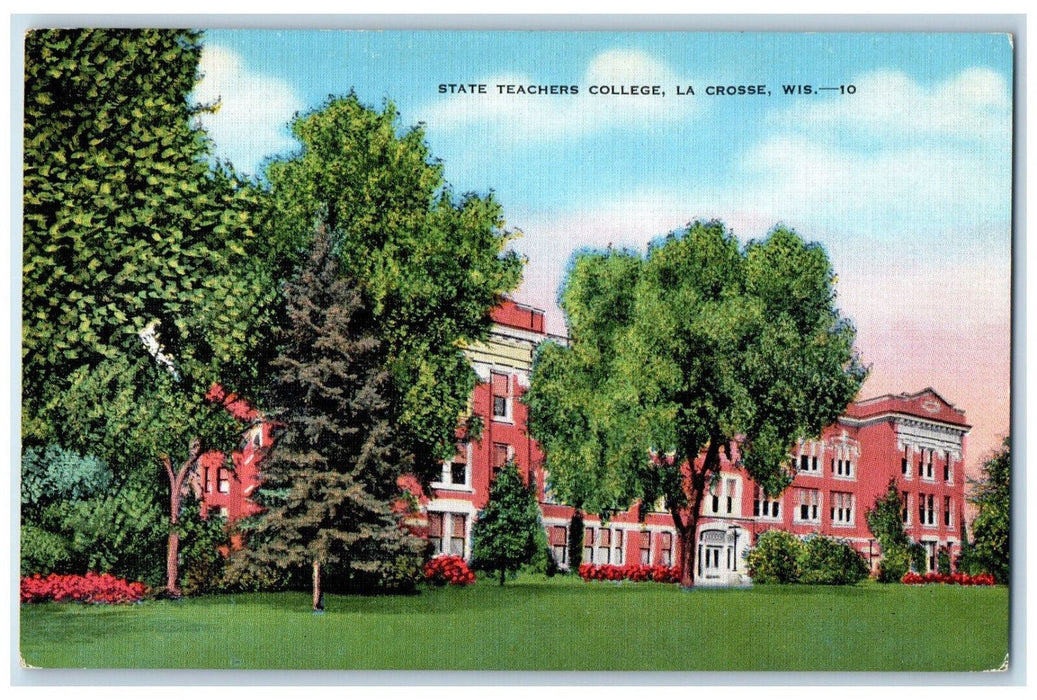 c1950's State Teachers College La Crosse Wisconsin WI Vintage Unposted Postcard