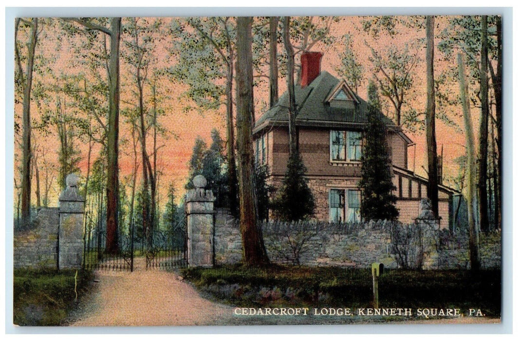 c1910 Cedarcroft Lodge Kenneth Square Pennsylvania PA Vintage Unposted Postcard