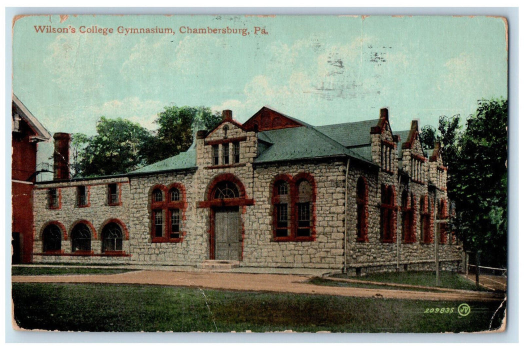 1911 Wilson's College Gymnasium Chambersburg Pennsylvania PA Postcard