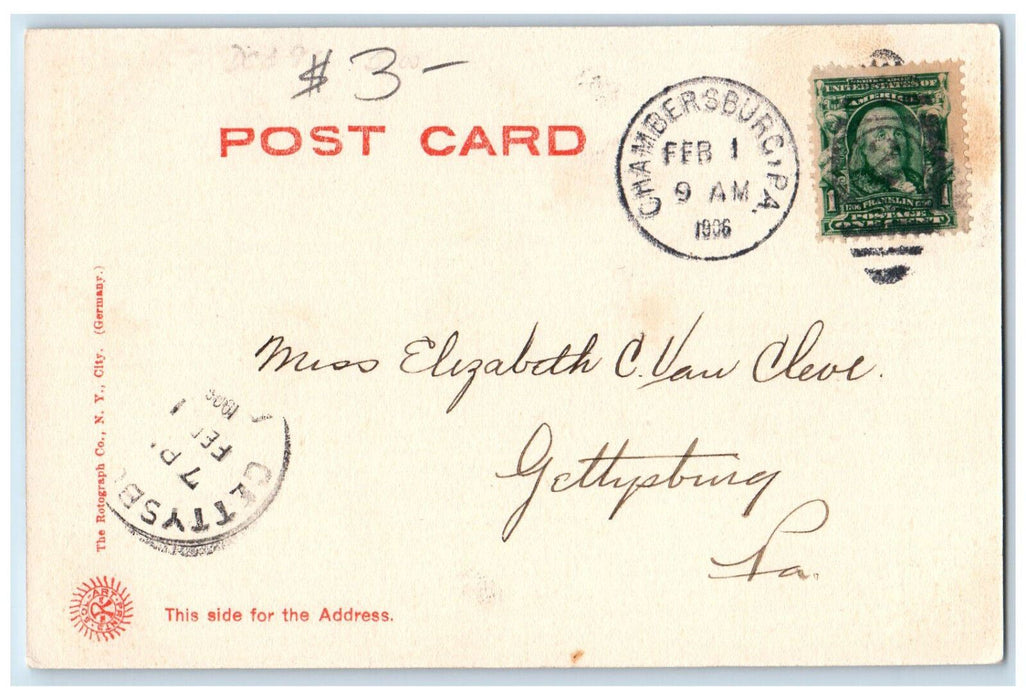 1906 Music Hall Wilson College Chambersburg Pennsylvania PA Postcard