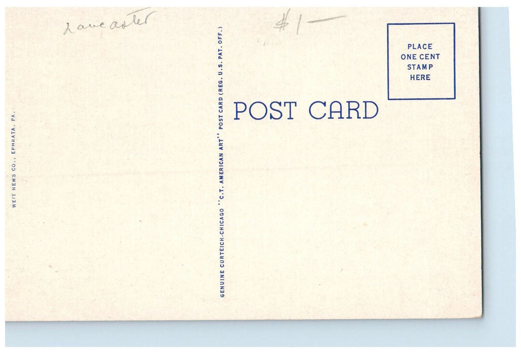 c1940's Saal Sisters House and Chapel at the Cloister Ephrata PA Postcard