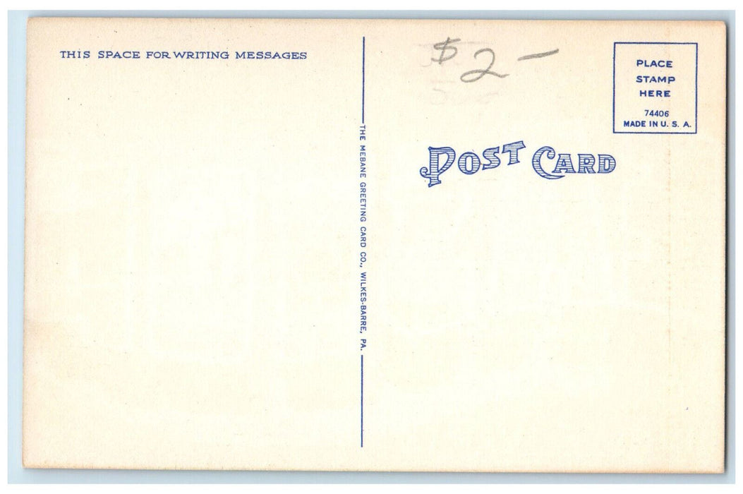 c1950's Masking, Big Letters, Greetings from Easton Pennsylvania PA Postcard