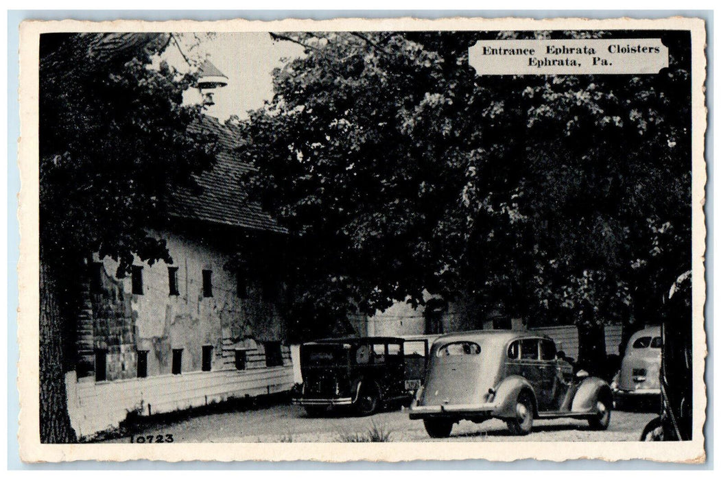 c1940's Entrance to Ephrata Cloisters Ephrata Pennsylvania PA Vintage Postcard