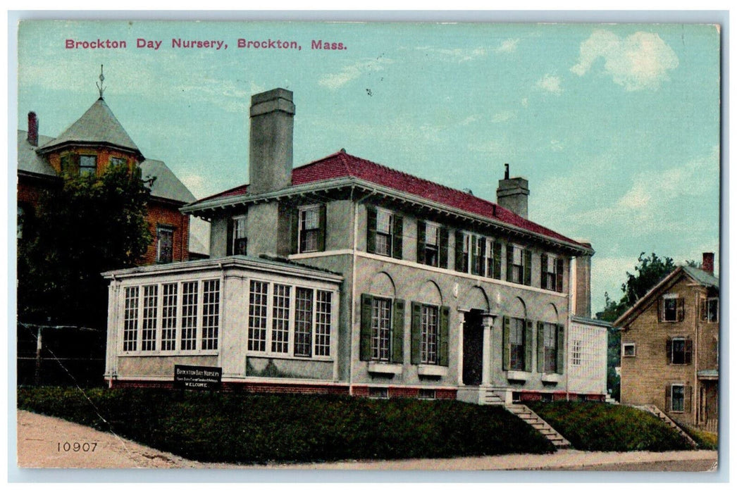 1911 Brockton Day Nursery Brockton Massachusetts MA Antique Unposted Postcard