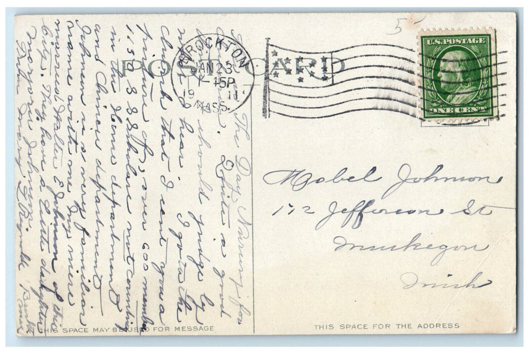 1911 Brockton Day Nursery Brockton Massachusetts MA Antique Unposted Postcard