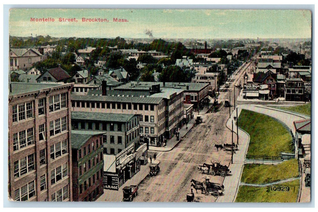 1912 Montello Street Brockton Massachusetts MA Antique Posted Postcard