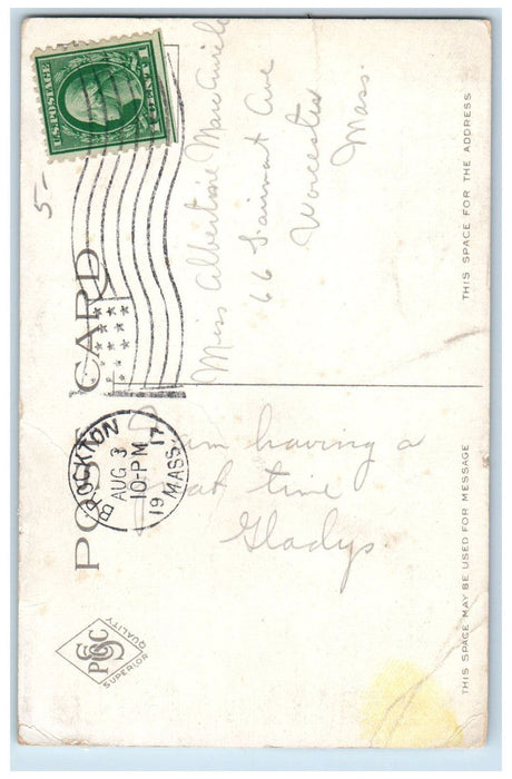 1917 St. Patrick's Catholic Church Rev. Pastor Bartholomew Killilea MA Postcard