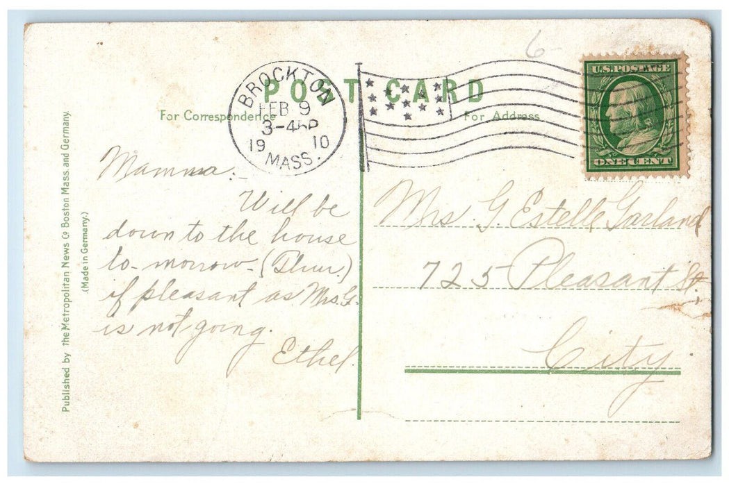 1910 Warren Ave. Baptist Church Campbello Brockton Massachusetts MA Postcard