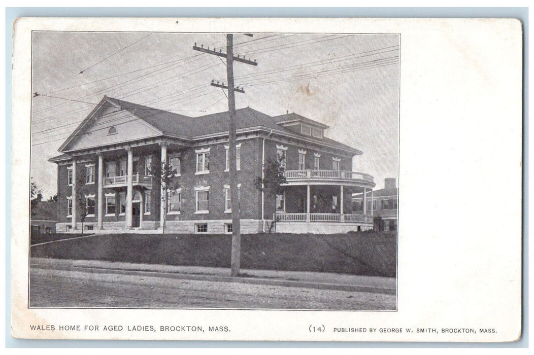 c1905 Wales Home For Aged Ladies Brockton Massachusetts MA Antique Postcard