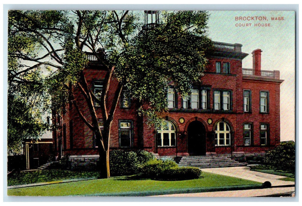 c1910 Court House, Brockton Massachusetts MA Antique Unposted Postcard