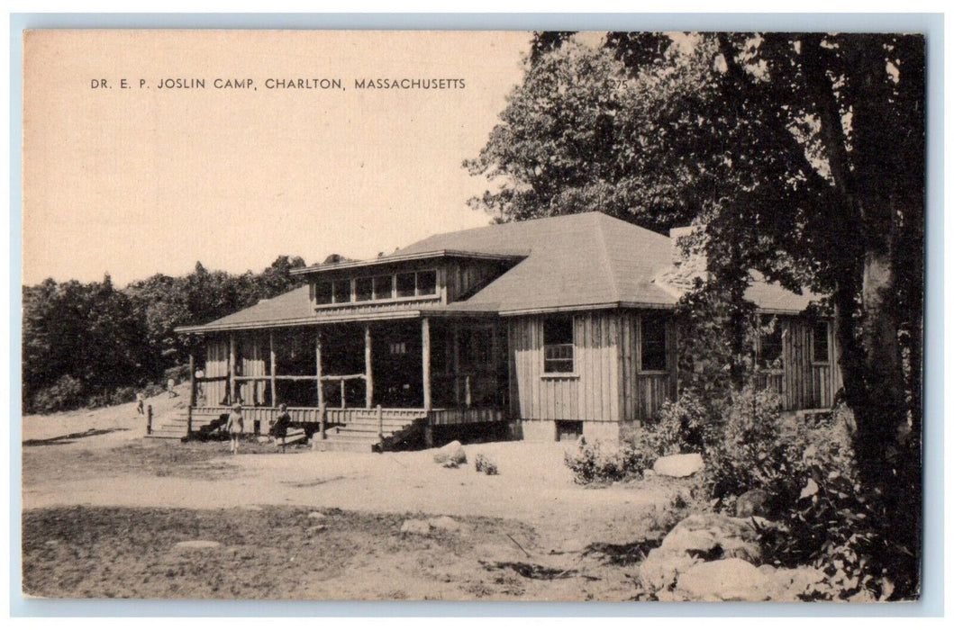 c1940's Dr. E.P. Joslin Camp Charlton Massachusetts MA Antique Postcard