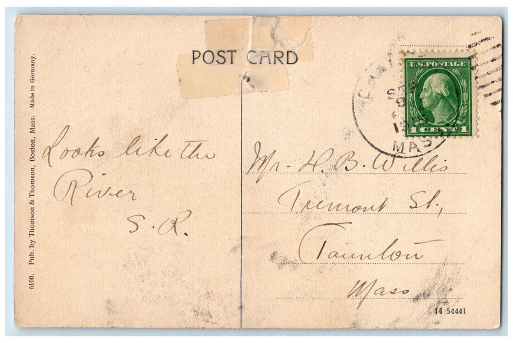 1915 Wavy, Surf Scene Chatham Massachusetts MA Posted Antique Postcard