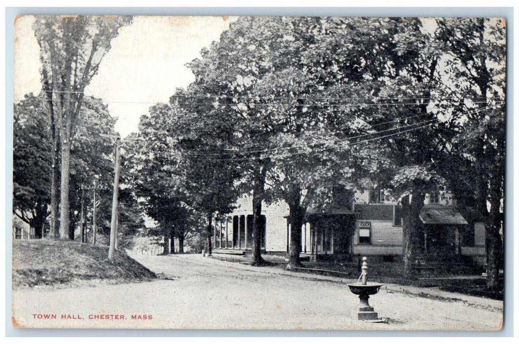 c1940's Town Hall Chester Massachusetts MA Vintage Unposted Postcard
