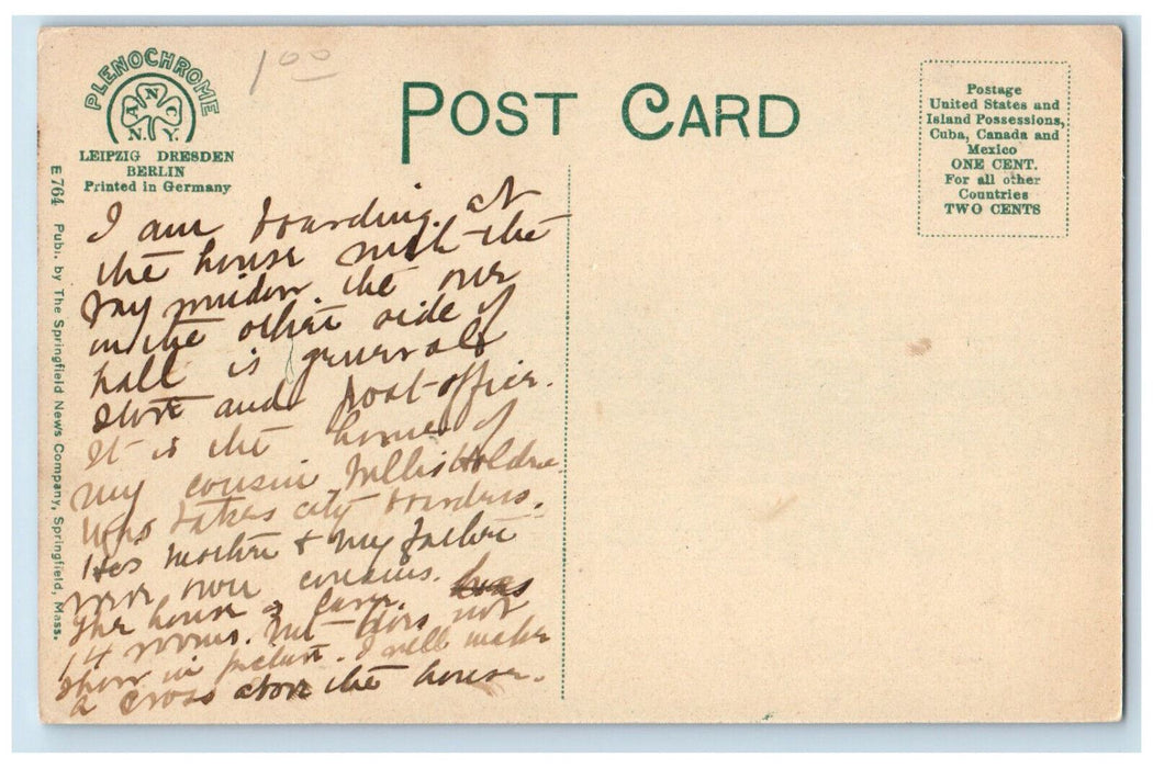 c1910 Chesterfield Center Looking South Chesterfield Massachusetts MA Postcard