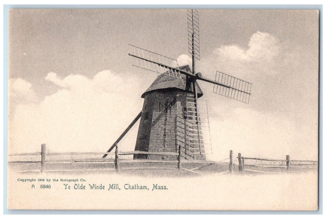 c1905 Ye Olde Winde Mill, Chatham, Massachusetts MA Antique Postcard