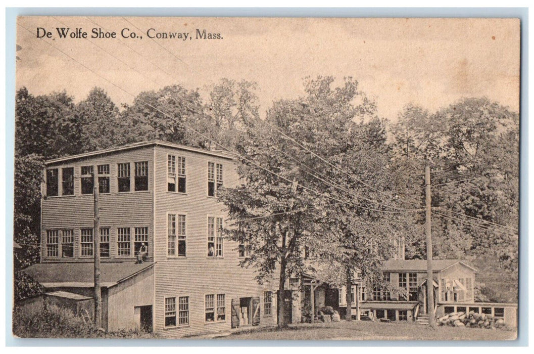 c1910 De Wolfe Shoe Company Conway Massachusetts MA Unposted Antique Postcard