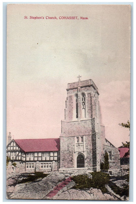 c1910 St. Stephen's Church Cohasset Massachusetts MA Antique Postcard