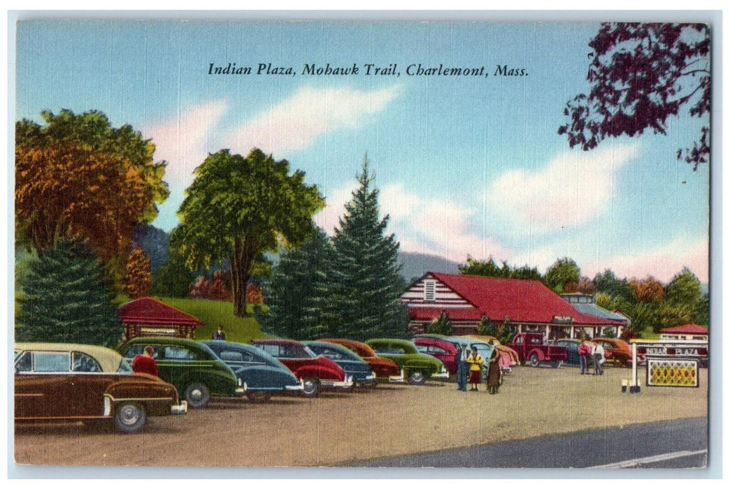 c1950's Indian Plaza Mohawk Trail Charlemont Massachusetts MA Postcard