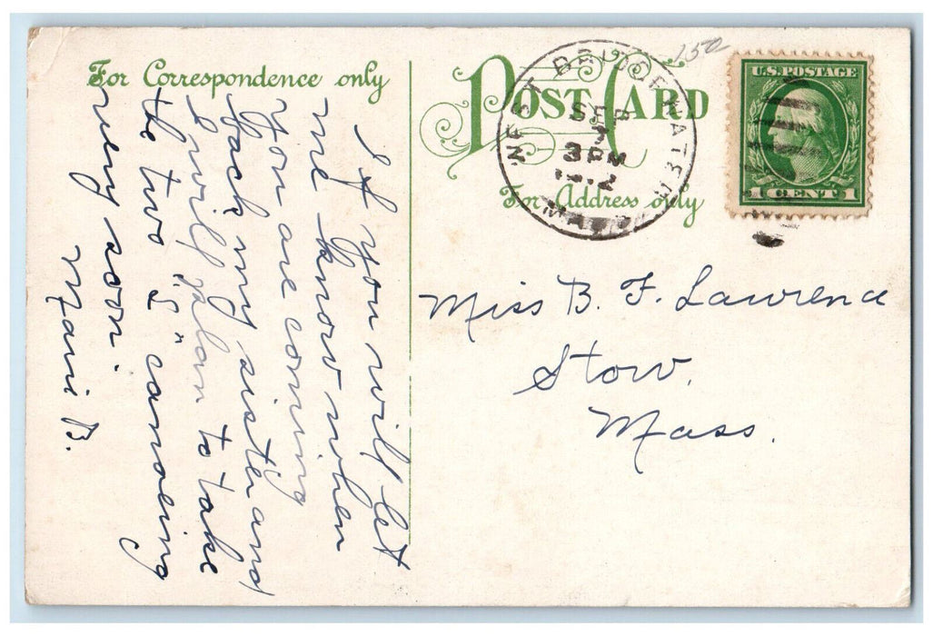 1912 Main St. Showing Geo E. Keith Res. Campello Massachusetts MA Postcard