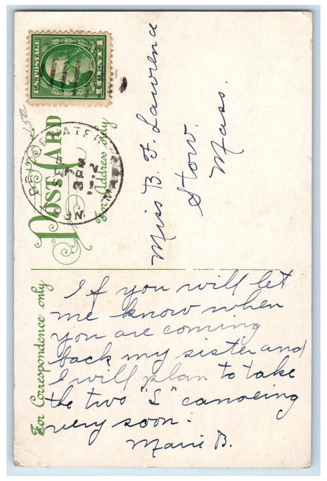 1912 Main St. Showing Geo E. Keith Res. Campello Massachusetts MA Postcard